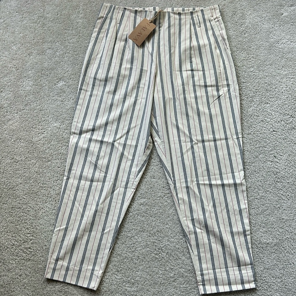 Palava Wilma Ivory Striped Pants NWT